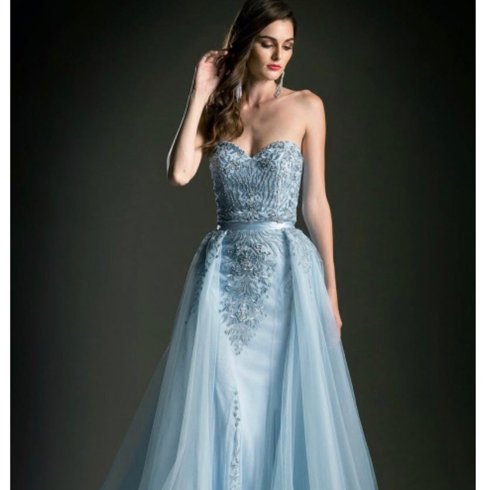 Prom-Evening Dress- Detachable Overskirt